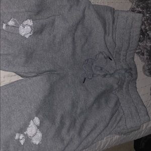 grey distress jogger/ sweats